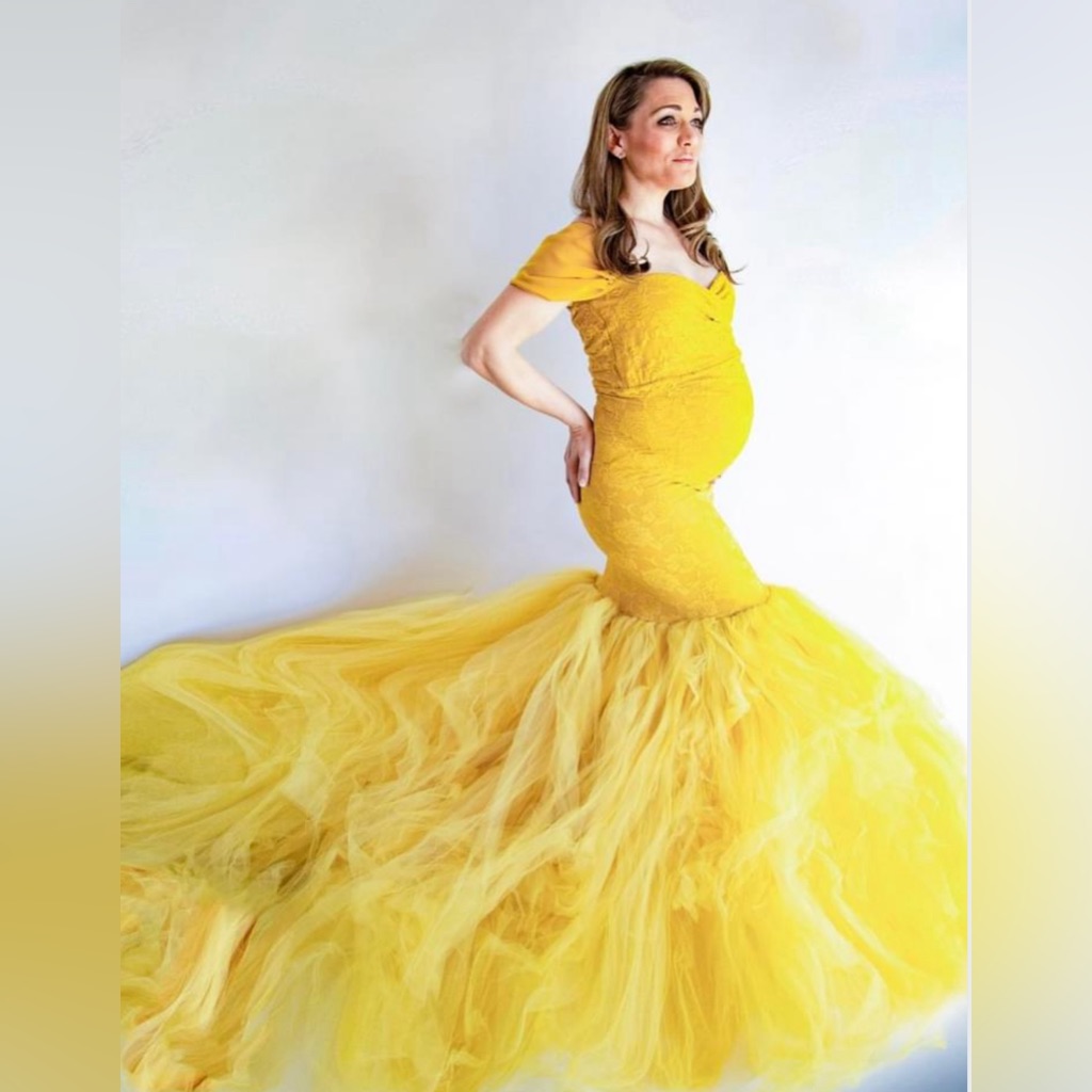 Sew Trendy Brand Gold Celine Maternity Gown